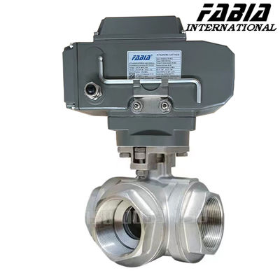 Electric High Pressure 3 Way Ball Valve