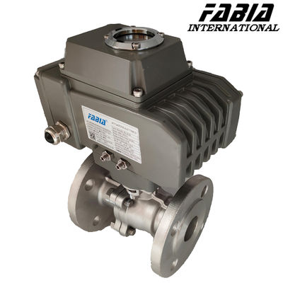 Electric Flanged Stainless Steel Ball Valve High Pressure Two Piece