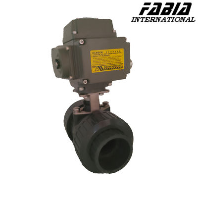 Electric High Pressure Double Command Soft Seal PVC Ball Valve