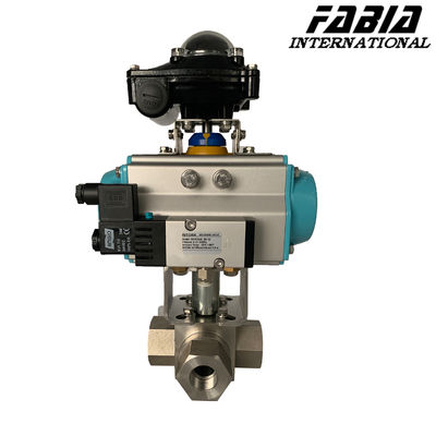 Pneumatic Ultra High Pressure Ball Valve Internal Thread Three Way Ball Valve