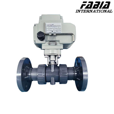 Double Ream Flanged Ball Valve Soft Seal Electric Industrial Valve