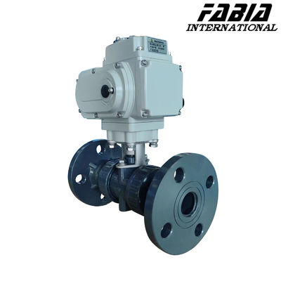 Double Ream Flanged Ball Valve Soft Seal Electric Industrial Valve
