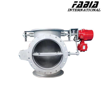 Electric Three-Way Control Valve Flange Stainless Steel Ventilated Butterfly Valve