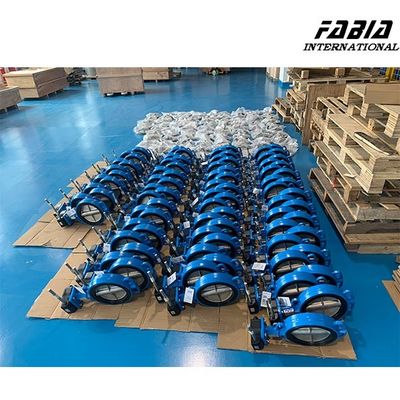 8 Inch Worm Gear Butterfly Valve Reliable Sealing For Water Treatment  Natural Gas Industry