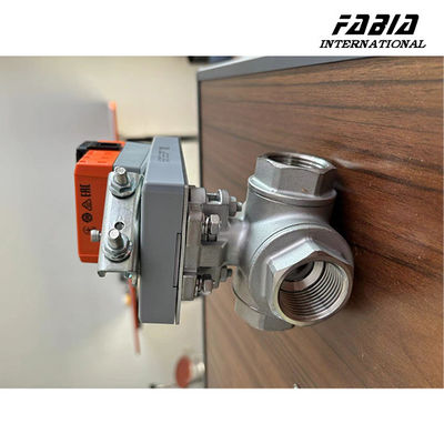 Stainless Steel Electric High Temperature Srew Thread Three Way Ball Valve For Petroleum And Power Industry