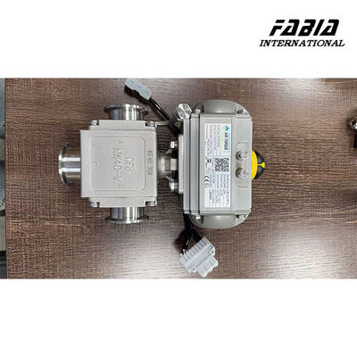 1/2 To 8 Inches KF40 SS316 Electric Heat Tracing Pneumatic Square Three-way Ball Valve L Type With Stainless Steel Body