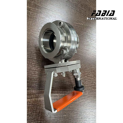 PTFE / EPDM Seal High Pressure KF100 High Vacuum Butterfly Valve For Manual Operation Scientific Research Instruments