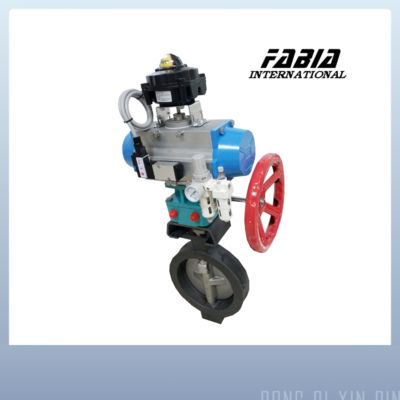  Hard Sealed Pneumatic Actuator Operated Butterfly Valve  Small Fluid Resistance Source manufacturer