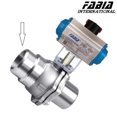 Kogelkraan 2-delig 1 inch 2 inch Stomplassen Pneumatische Kogelkraan